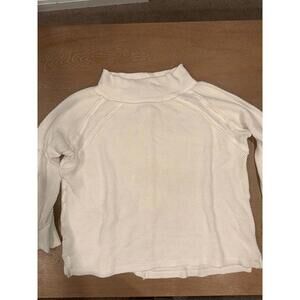 We The Free Free People Shes a Keeper Sweater Cream Size SMALL Oversized Waffle